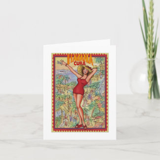 Mujer Havana: Vintages Kubano La Habana Tarjeta Karte