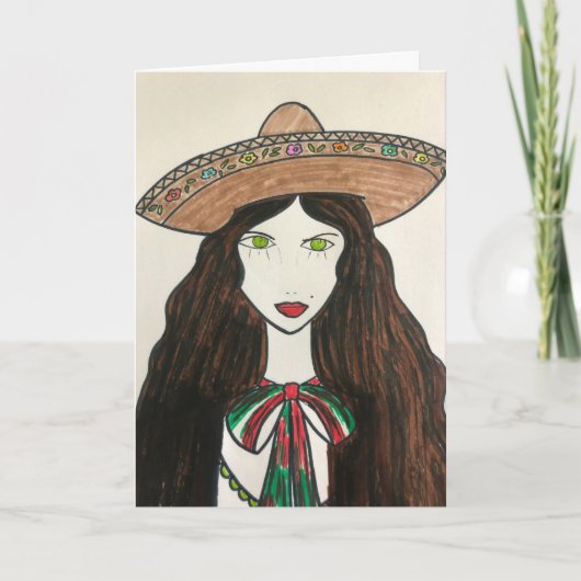 Mujer latina karte (Vorderseite)