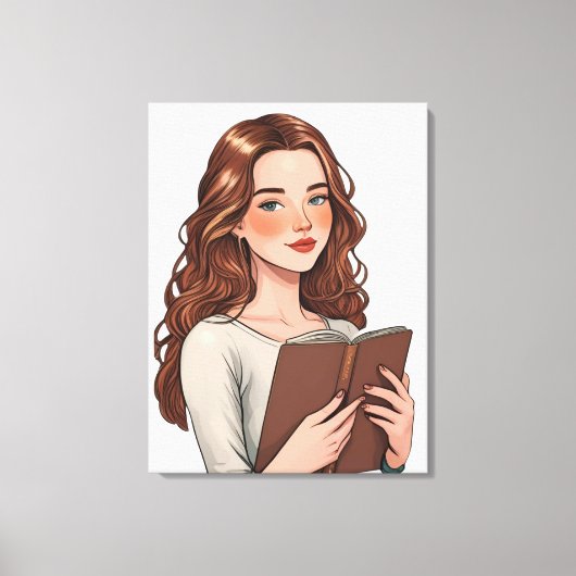 mujer lectora leinwanddruck (Vorderseite)