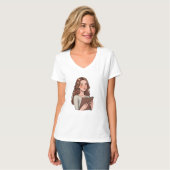mujer lectora T-Shirt (Vorderseite Vollansicht)