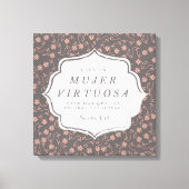 Mujer Virtuosa - Proverbios 31:10 - Canva 16"x 16" Leinwanddruck (Vorderseite)