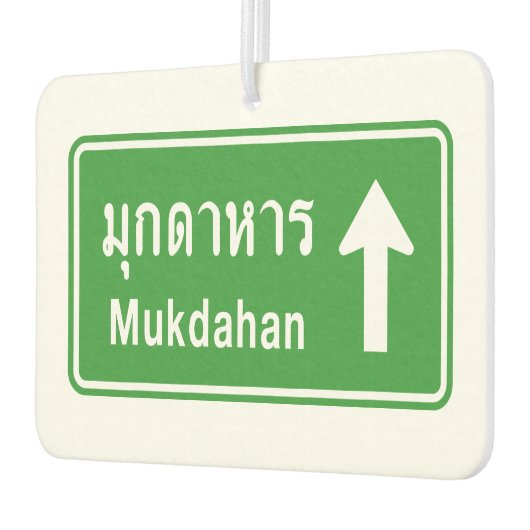 Mukdahan Ahead ⚠ Thai Highway ⚠ Autolufterfrischer (Links)