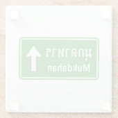 Mukdahan Ahead ⚠ Thai Highway ⚠ Glasuntersetzer (Rückseite)