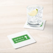 Mukdahan Ahead ⚠ Thai Highway ⚠ Rechteckiger Pappuntersetzer (Vor Ort)