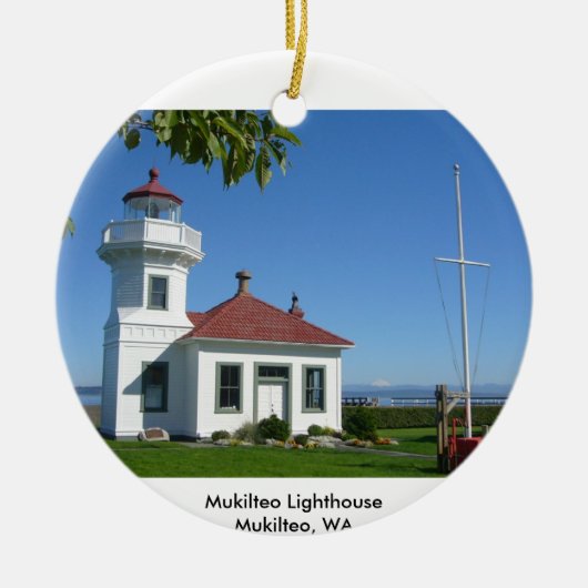 Mukilteo Leuchtturm Keramik Ornament (Vorne)