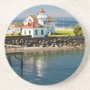 Mukilteo-Leuchtturm, Mukilteo, Washington, USA Sandstein Untersetzer