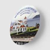 Mukilteo Lighthouse, Washington Clock Runde Wanduhr (Winkel)
