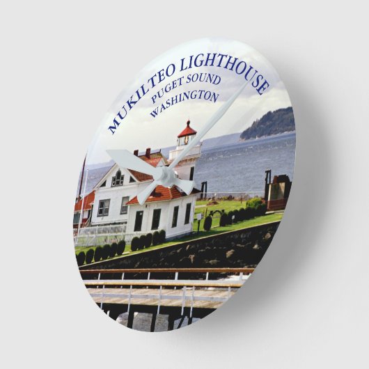 Mukilteo Lighthouse, Washington Clock Runde Wanduhr (Winkel)