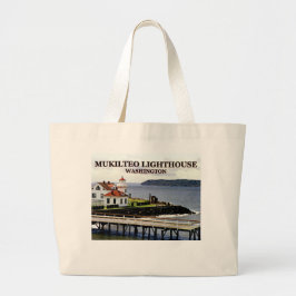 Mukilteo Lighthouse, Washington Jumbo Tote Bag Stoffbeutel