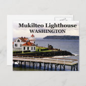 Mukilteo Lighthouse, Washington Postcard #1 Postkarte (Vorne/Hinten)