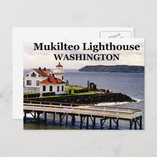 Mukilteo Lighthouse, Washington Postcard #1 Postkarte (Vorne/Hinten)