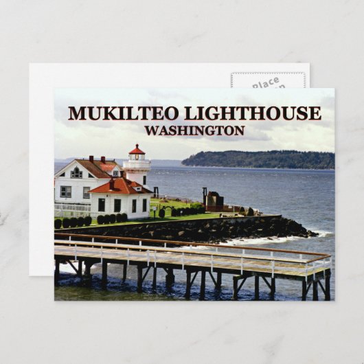 Mukilteo Lighthouse, Washington Postcard Postkarte (Vorne/Hinten)