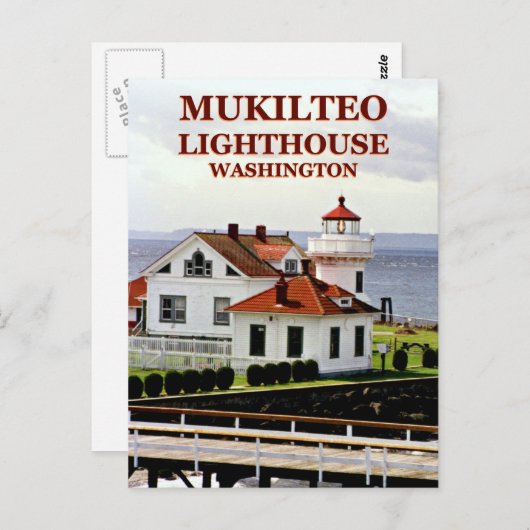 Mukilteo Lighthouse, Washington Postcard Postkarte (Vorne/Hinten)