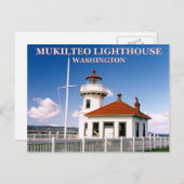 Mukilteo Lighthouse, Washington Postcard Postkarte (Vorne/Hinten)