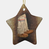 Muklugen auf Karibik-Fur Keramik Ornament (Links)