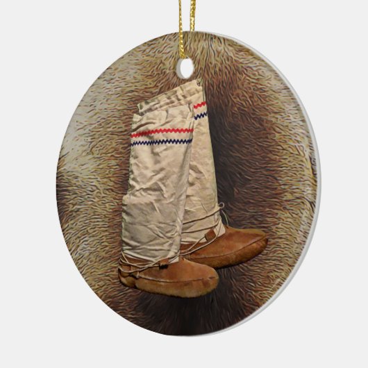 Muklugen auf Karibik-Fur Keramik Ornament (Links)