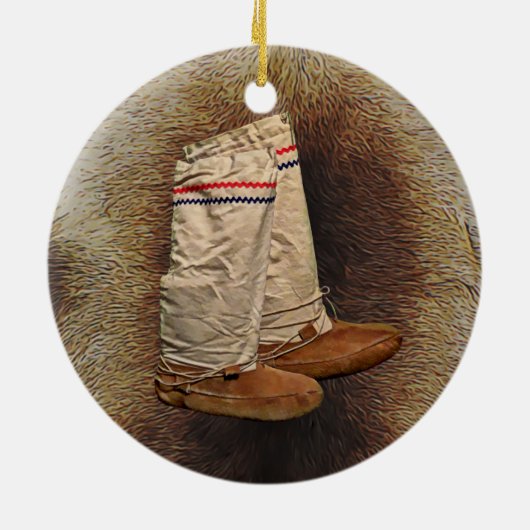 Muklugen auf Karibik-Fur Keramik Ornament (Hinten)