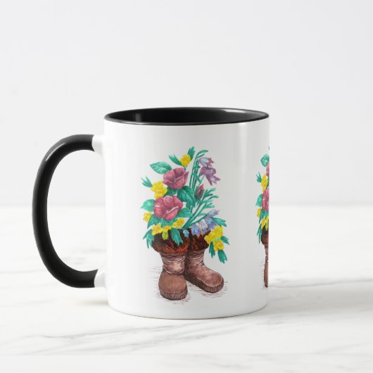 Mukluk Blume stickt Kaffeebecher-Tasse Tasse (Links)