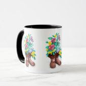 Mukluk Blume stickt Kaffeebecher-Tasse Tasse (Vorderseite Links)