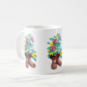 Mukluk Blume stickt Kaffeebecher-Tasse Tasse (Vorderseite Links)