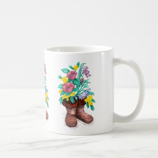 Mukluk Blume stickt Kaffeebecher-Tasse Tasse (Rechts)