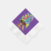 Mukluk Boots & Spring Blume für Napkin-Papier Serviette (Ecke)