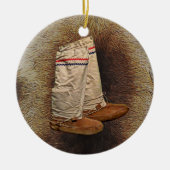 Mukluks aus Karibu-Fell Keramik Ornament (Vorne)