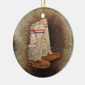 Mukluks aus Karibu-Fell Keramik Ornament (Links)