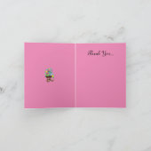 Mukluks mit Blume Aquarellfarbendesign Vielen Dank Karte (Innenseite)