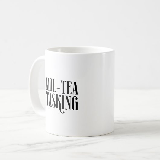 Mul-Tee-Tasking-Typografie-Spaß Moderne Kaffeetasse (Vorderseite Links)