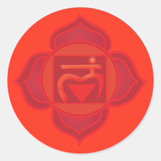 Muladhara chakra Klassischer Rundsticker, glänzend Runder Aufkleber (Vorderseite)