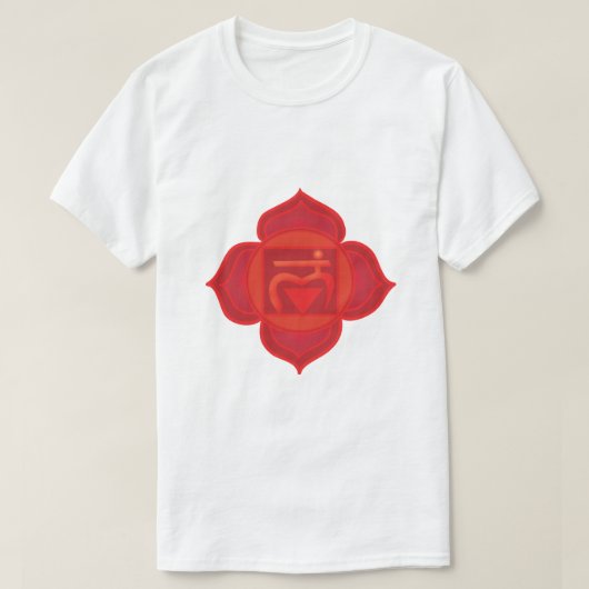 Muladhara chakra T - Shirt der Männer (Design vorne)