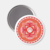 Mūlādhāra Mandala Chakra (Root chakra) Magnet (Vorderseite/Rückseite)