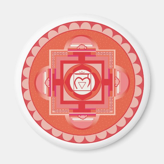 Mūlādhāra Mandala Chakra (Root chakra) Magnet (Vorne)