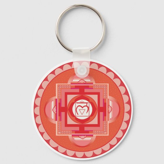 Mūlādhāra Mandala Chakra (Root chakra) Schlüsselanhänger (Vorderseite)
