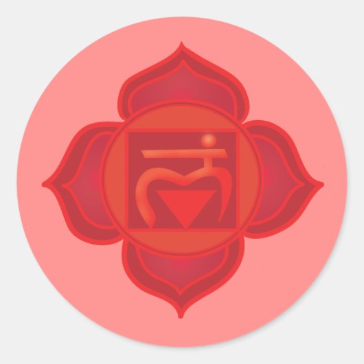 Muladhara oder Root Chakra Classic Round Sticker (Vorderseite)