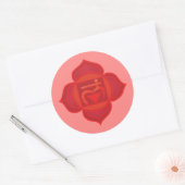 Muladhara oder Root Chakra Classic Round Sticker (Umschlag)