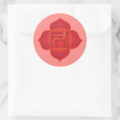 Muladhara oder Root Chakra Classic Round Sticker (Tasche)