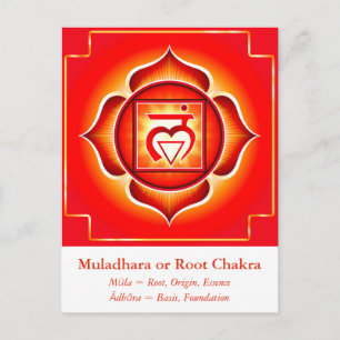 Muladhara oder Root Chakra Postcard Postkarte
