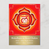 Muladhara oder Root Chakra Postcard Postkarte (Vorderseite)
