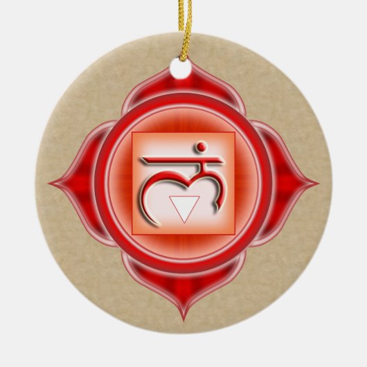 Muladhara oder Root der 1. Chakra Keramikornament (Vorne)