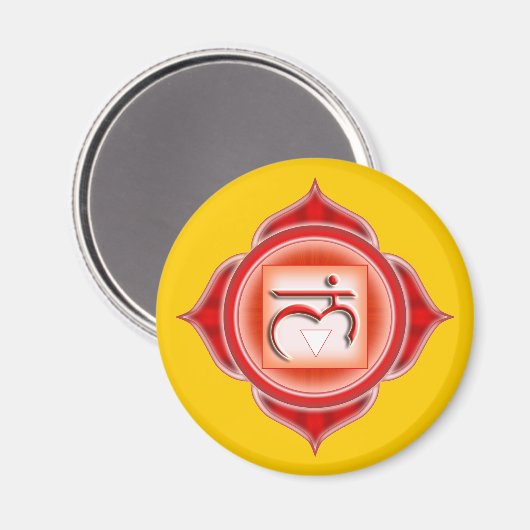 Muladhara oder Root der 1. Chakra Magnet (Vorderseite/Rückseite)