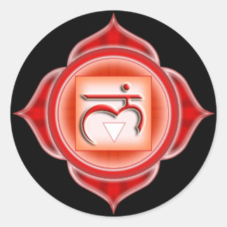 Muladhara oder Root der 1. Chakra Runder Aufkleber