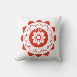 Muladhara Red Mandala Root Chakra Throw Pillow Kissen