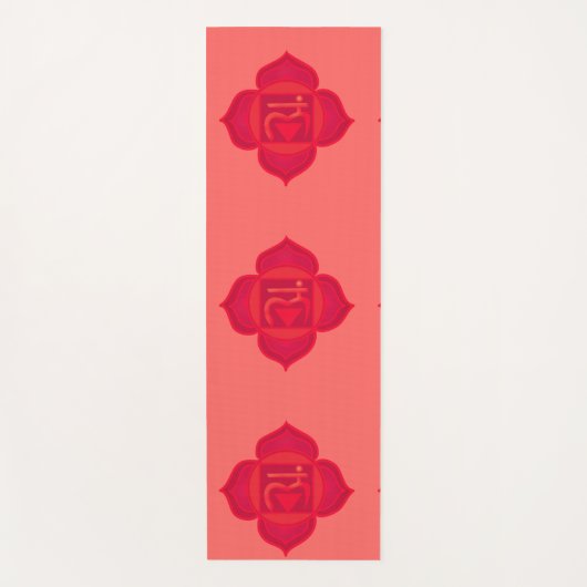 Muladhara, Root Chakra, roter Chakra-Yoga-Matte Yogamatte (Vorderseite)