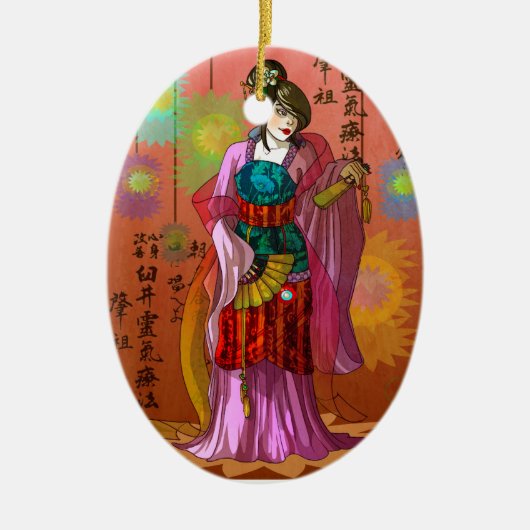 Mulan Keramik Ornament (Vorne)