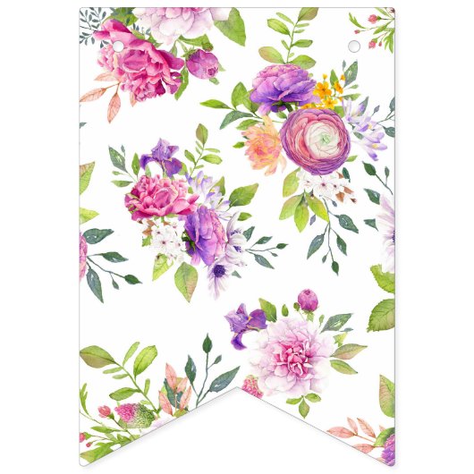 Mulberry and Ivory Dream Brautparty Wimpelkette (Erste Fahne)