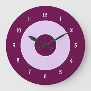 Mulberry and Lilac Wall Clock Große Wanduhr