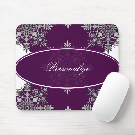 Mulberry Damask Mousepad (Mit Mouse)