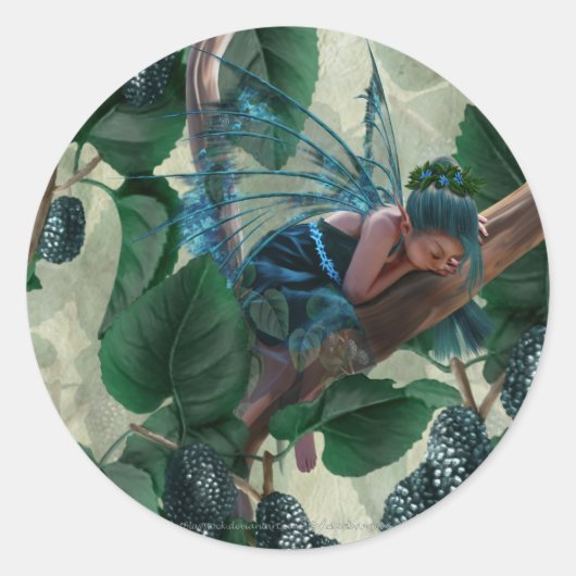 Mulberry Fairy Runder Aufkleber (Vorderseite)